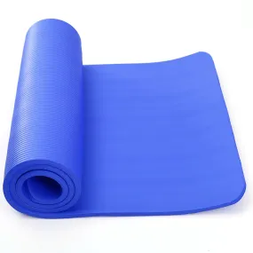 0.6-inch Thick Yoga Mat Anti-Tear High Density NBR Exercise Mat Anti-Slip Fitness Mat for Pilates Workout Cushion w/Carrying Strap Storage Bag