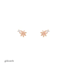 14k Rose Gold Daisy Studs