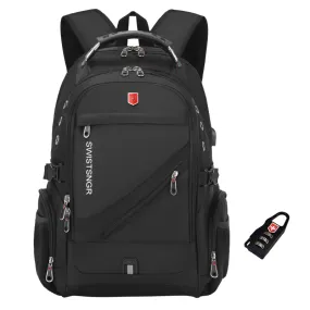 3％ Off | 2024 Waterproof 17 Inch Laptop Backpack Men USB Charging Travel Backpack Women Oxford Rucksack Male Vintage School Bag Mochila