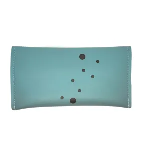 (30% Off) Clutch Wallet - Large Blast Dots Teal Gray by Holly Aiken