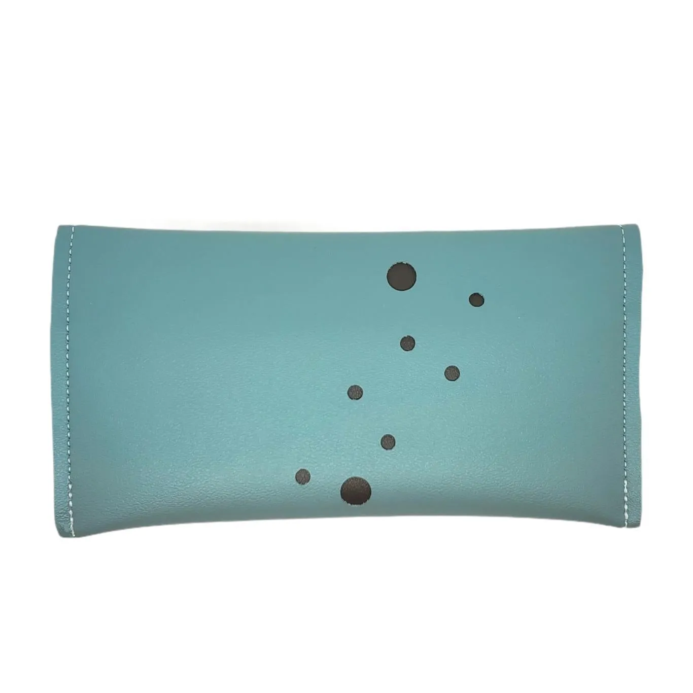 (30% Off) Clutch Wallet - Large Blast Dots Teal Gray by Holly Aiken