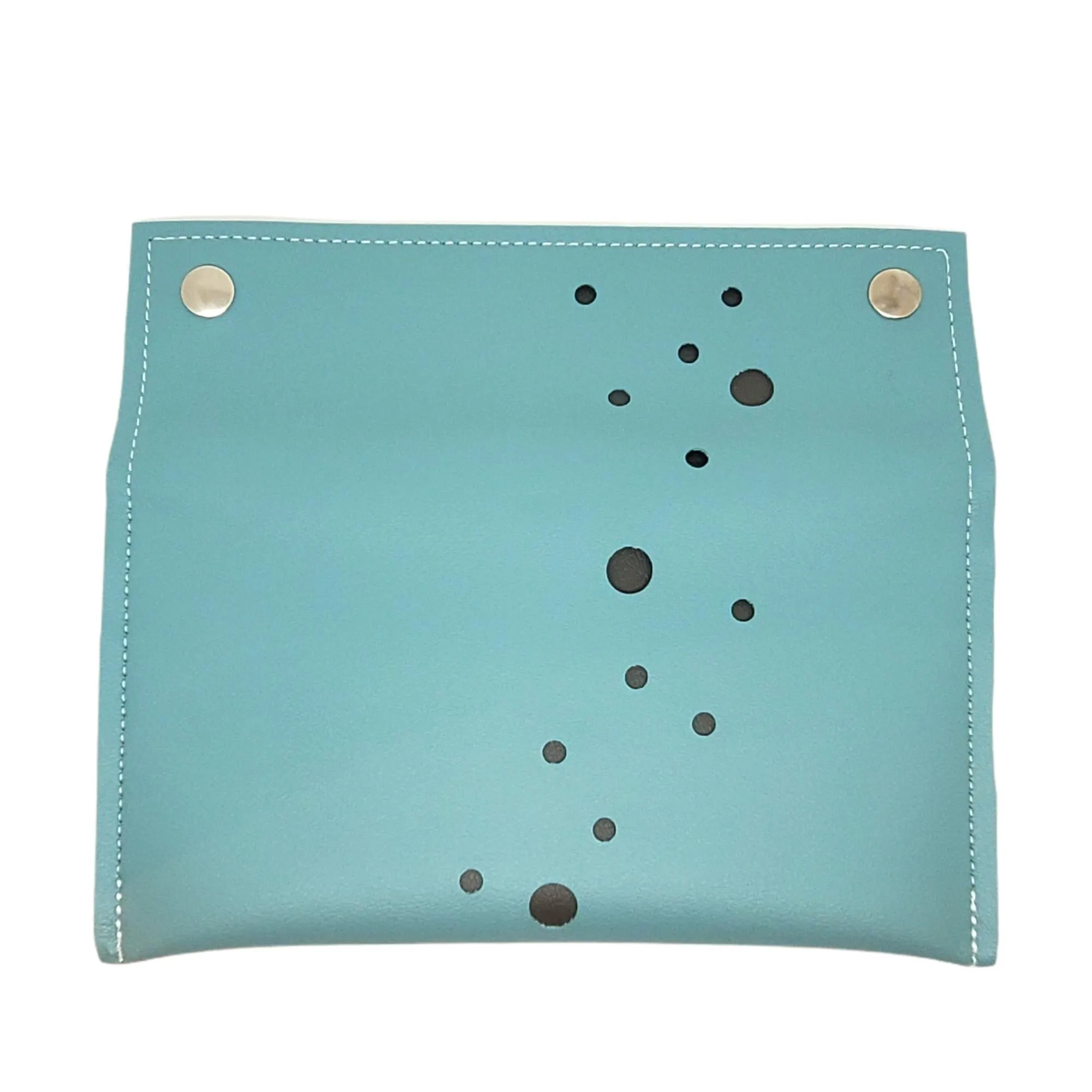 (30% Off) Clutch Wallet - Large Blast Dots Teal Gray by Holly Aiken