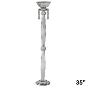 35" Gemcut Egyption Handcrafted Glass Floral Vase Votive Candle Holder Table Top Wedding Centerpiece - 1 PCS