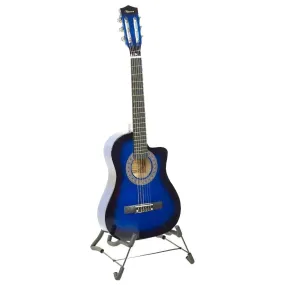 38" High-Gloss Cutaway Acoustic Guitar Set w/ Stand & Bag - Karrera