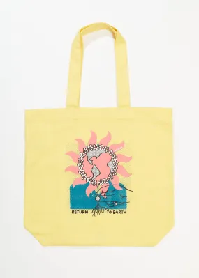 AFENDS Unisex Return To Earth - Tote Bag - Butter