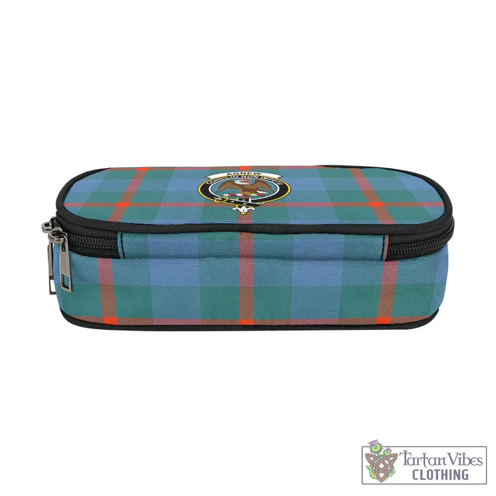 Agnew Ancient Tartan Pen and Pencil Case with Family Crest