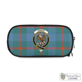 Agnew Ancient Tartan Pen and Pencil Case with Family Crest