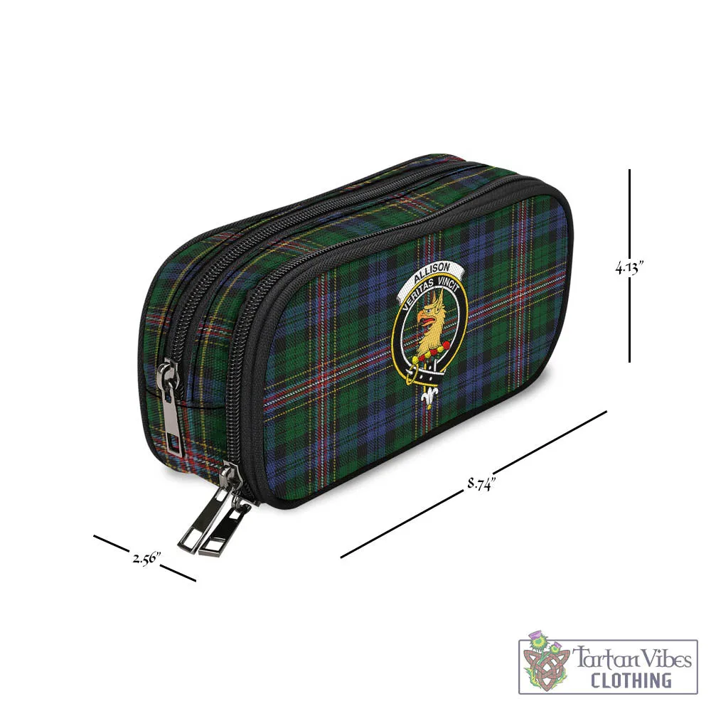 Allison Tartan Pen and Pencil Case with Family Crest