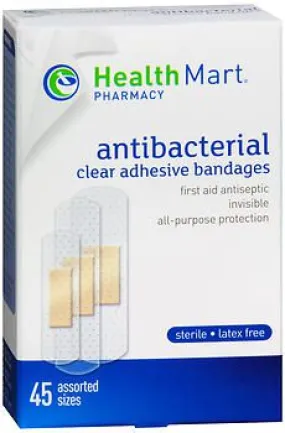 Antibacterial Clear Bandages Assorted Sizes