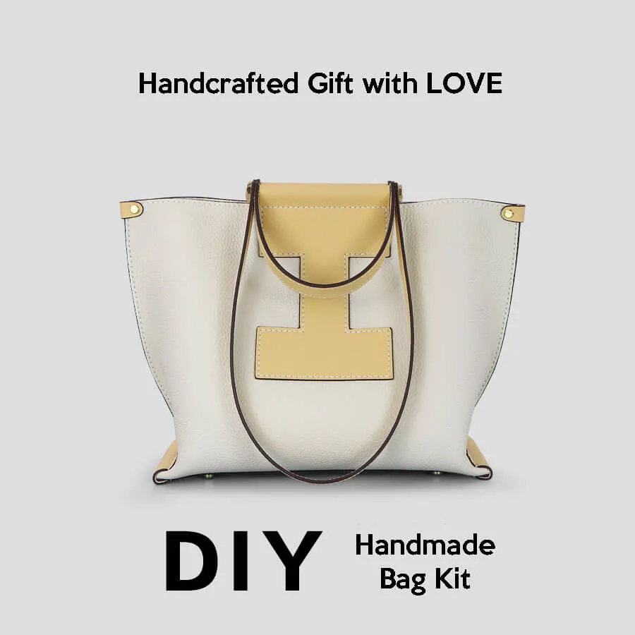 BABYLON™ Leather Large Magnetic Clasp Tote Bag DIY Kit