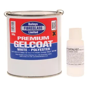 Baileys Fibreglass Gelcoat Brilliant White 500g