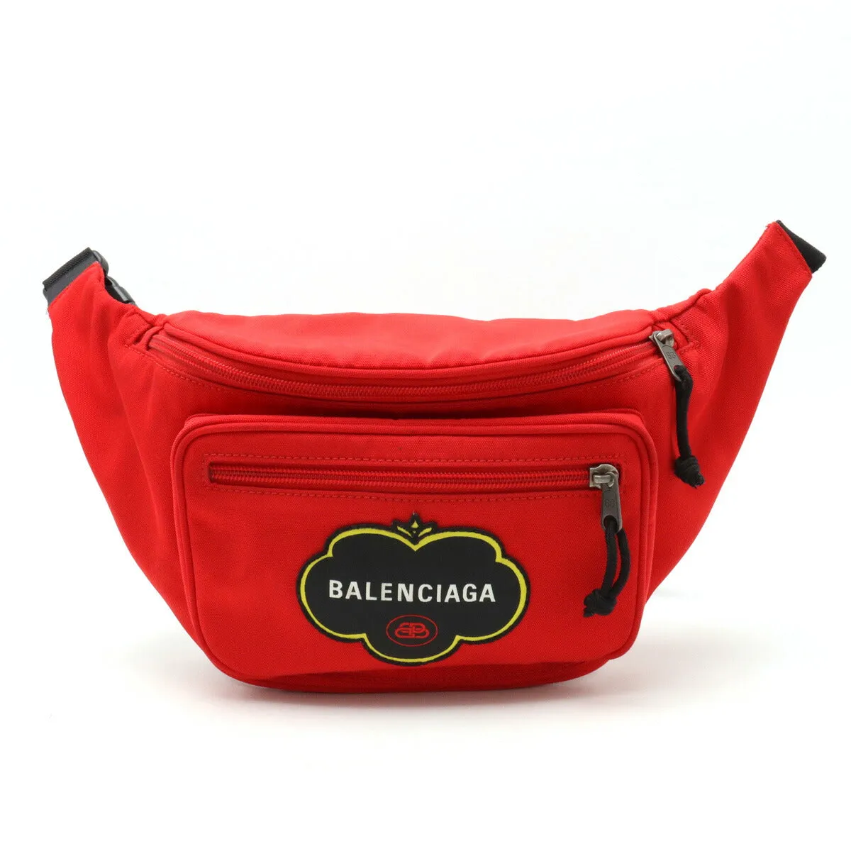 Balenciaga Nylon Canvas Belt Bag Red