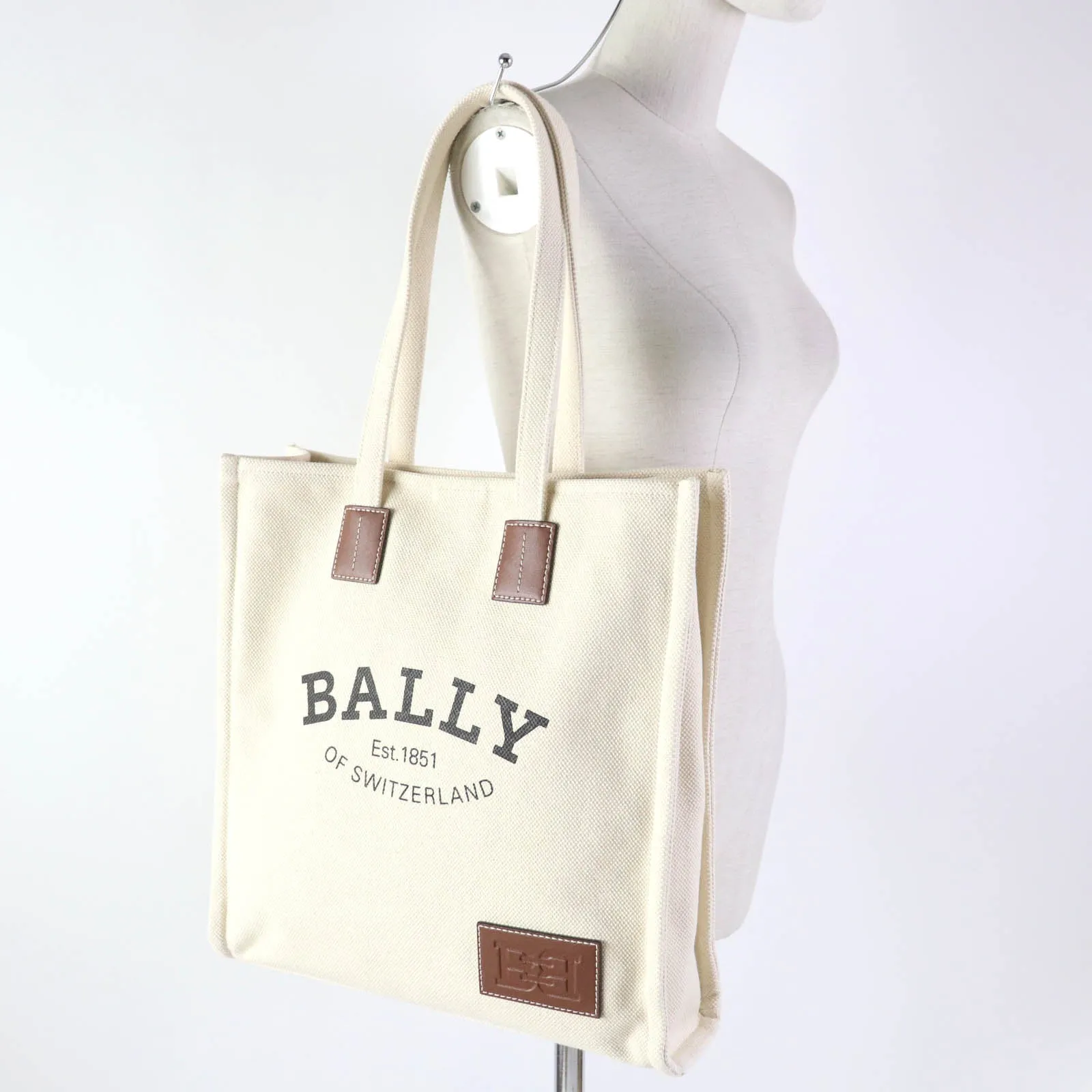 Bally CRYSTALIA ST Canvas Leather Tote Bag