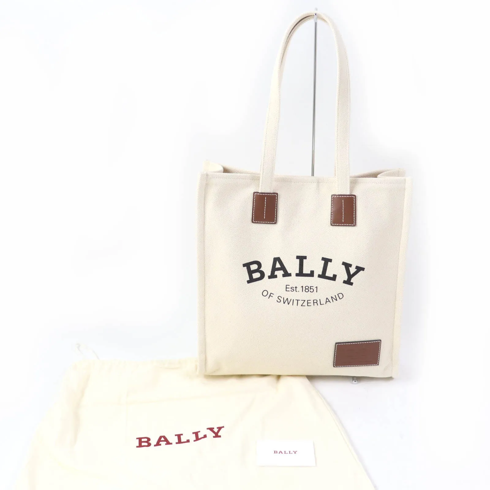 Bally CRYSTALIA ST Canvas Leather Tote Bag