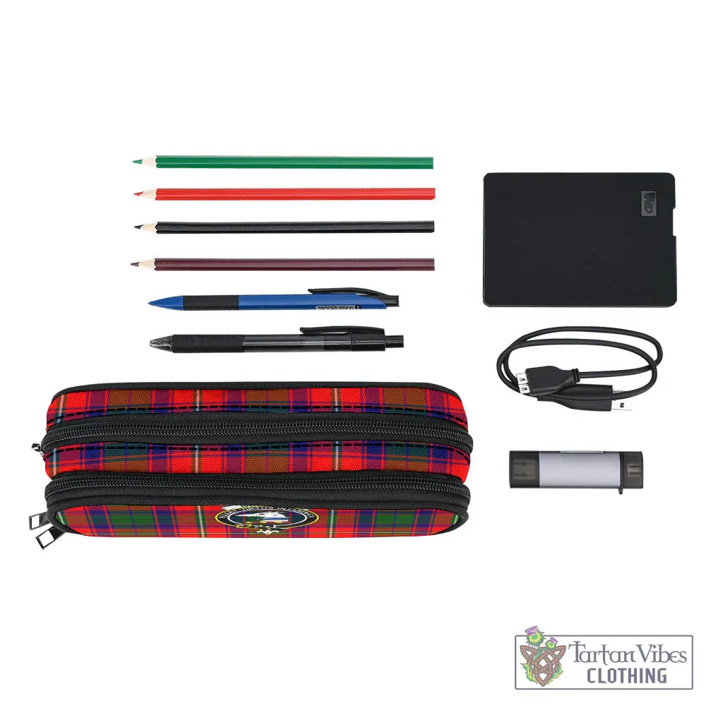 Belshes Tartan Pen and Pencil Case with Family Crest