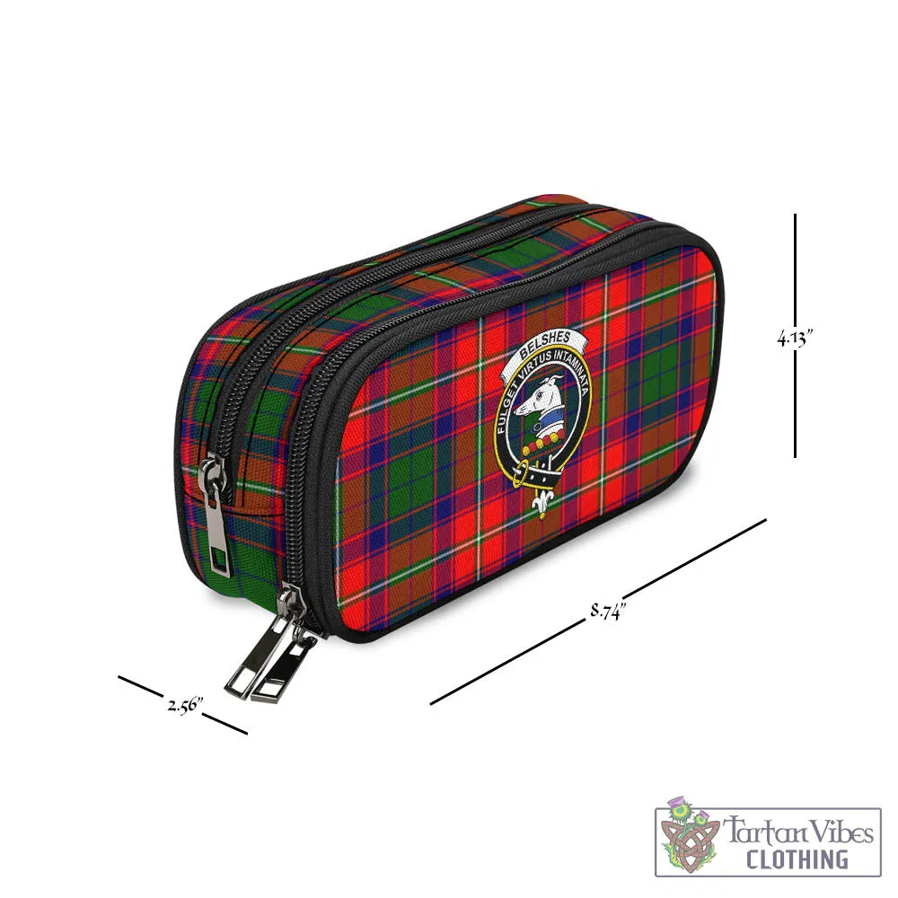 Belshes Tartan Pen and Pencil Case with Family Crest