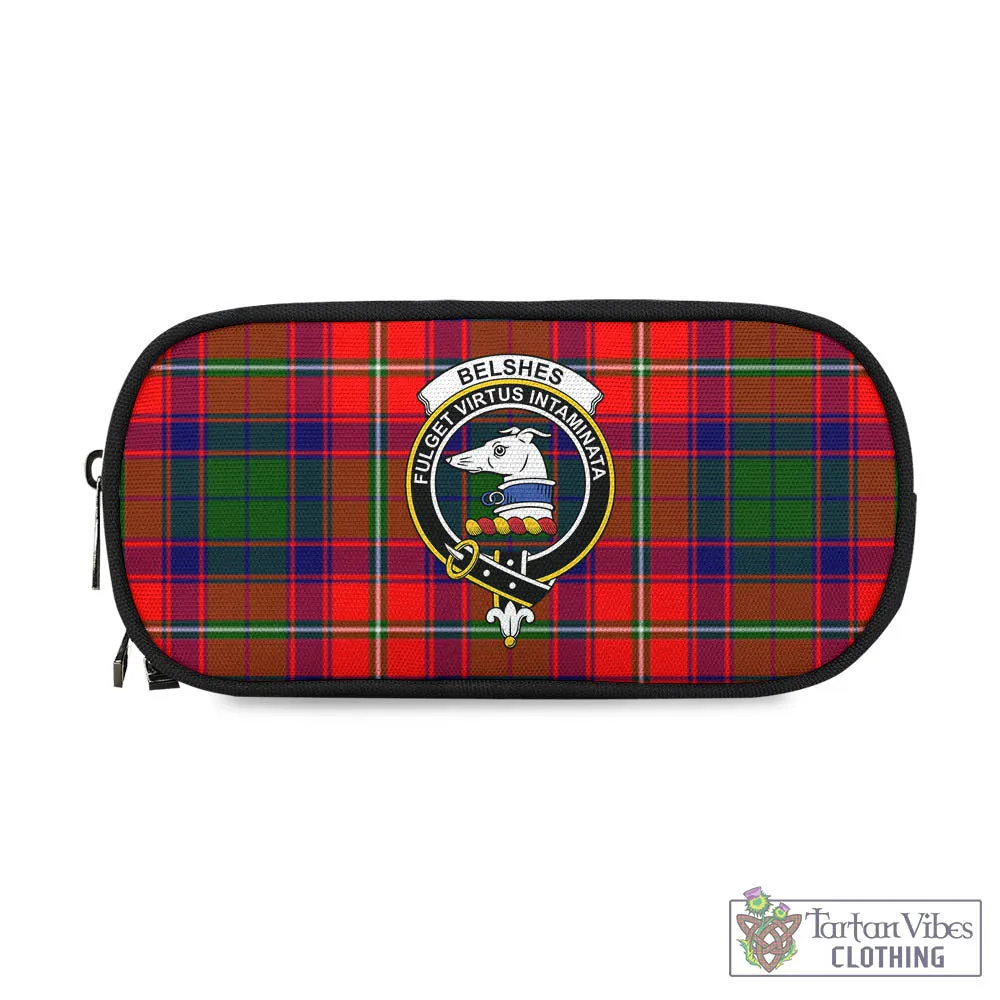 Belshes Tartan Pen and Pencil Case with Family Crest