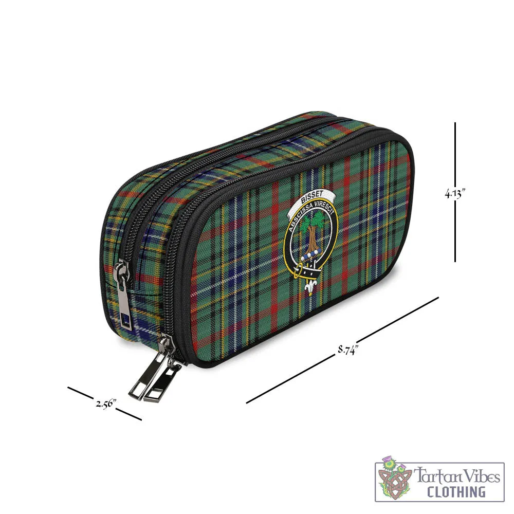 Bisset Tartan Pen and Pencil Case with Family Crest