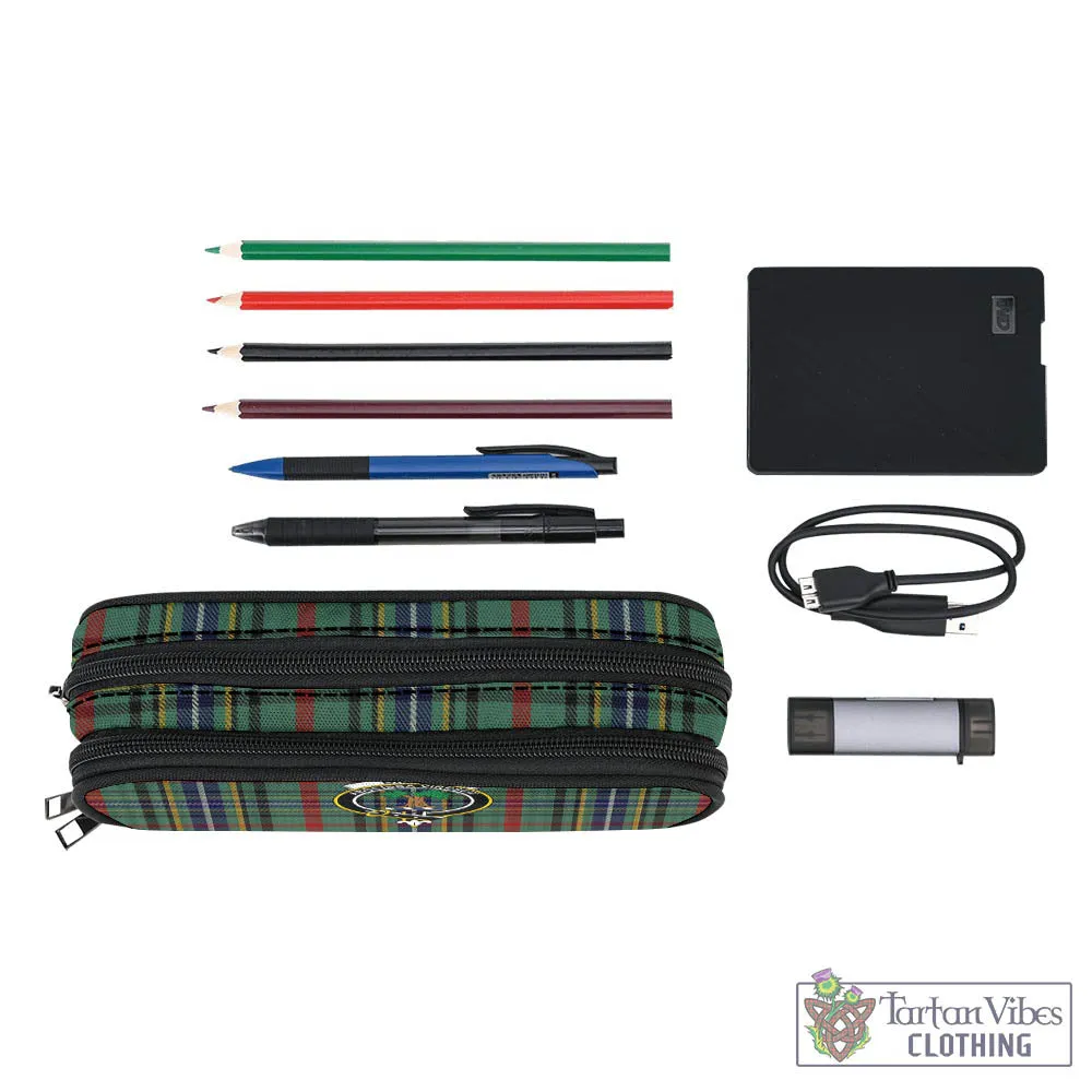 Bisset Tartan Pen and Pencil Case with Family Crest