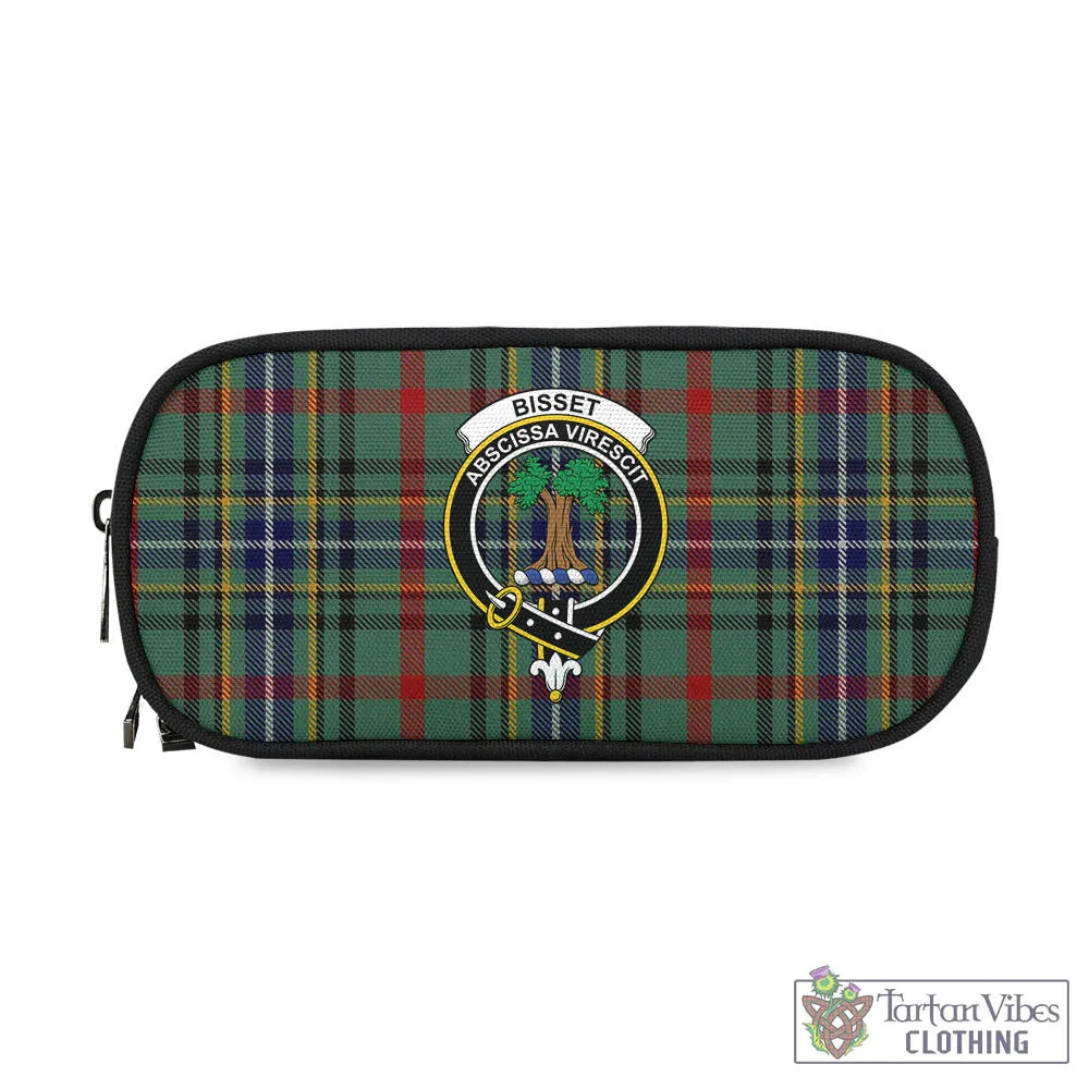 Bisset Tartan Pen and Pencil Case with Family Crest