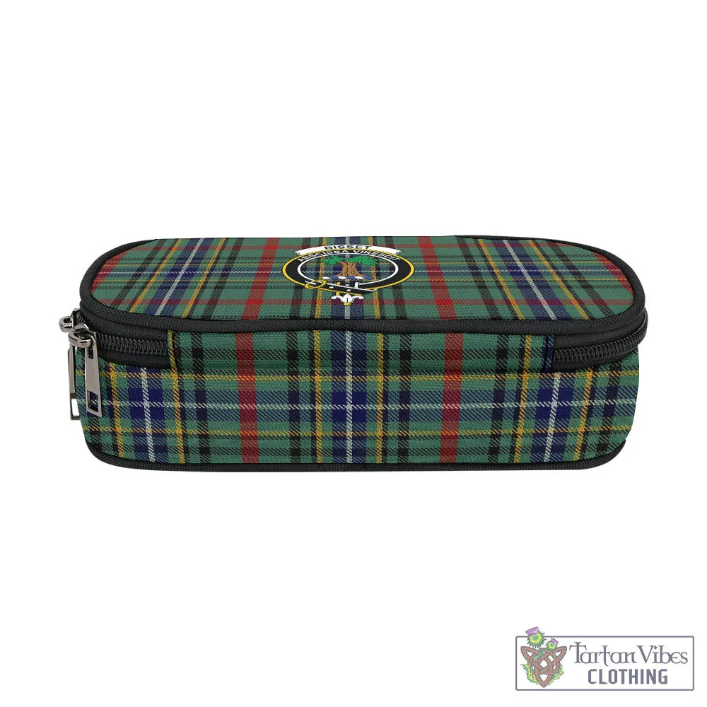 Bisset Tartan Pen and Pencil Case with Family Crest