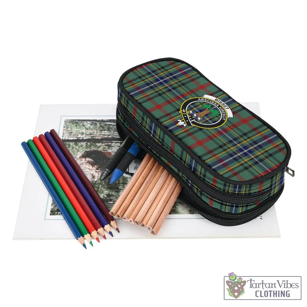 Bisset Tartan Pen and Pencil Case with Family Crest