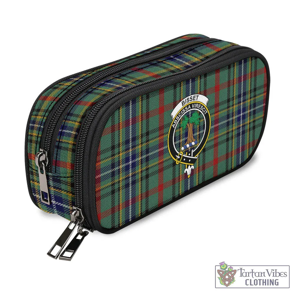 Bisset Tartan Pen and Pencil Case with Family Crest