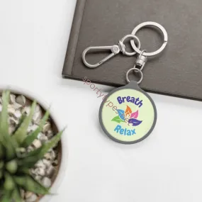 Breathe Relax Keyring Tag