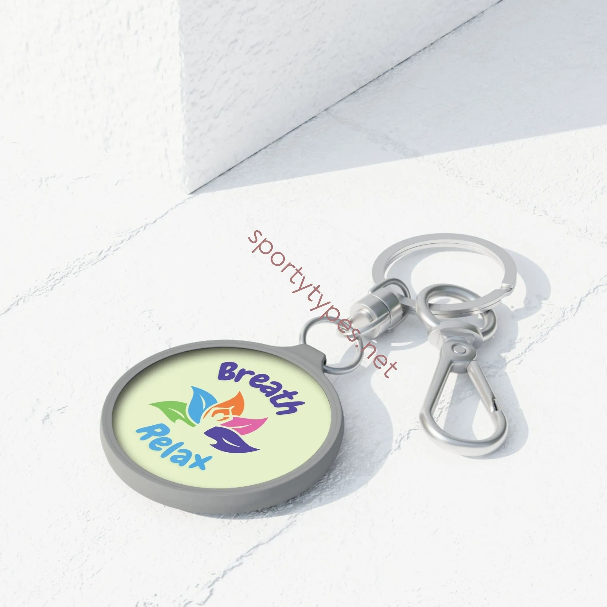 Breathe Relax Keyring Tag