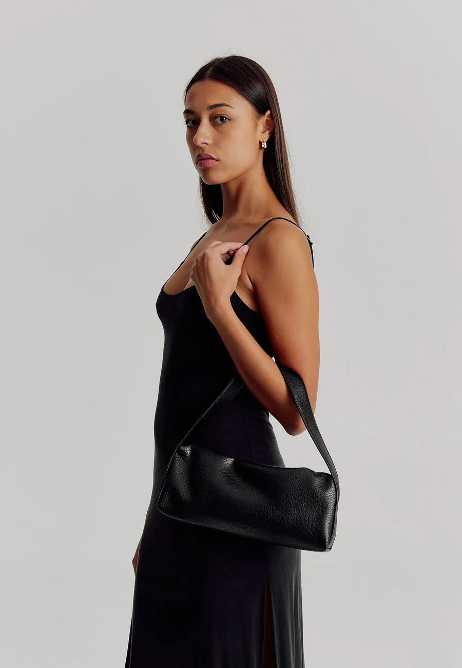 Brie Leon Harlow Slouch Mono Baguette Bag Black Nappa