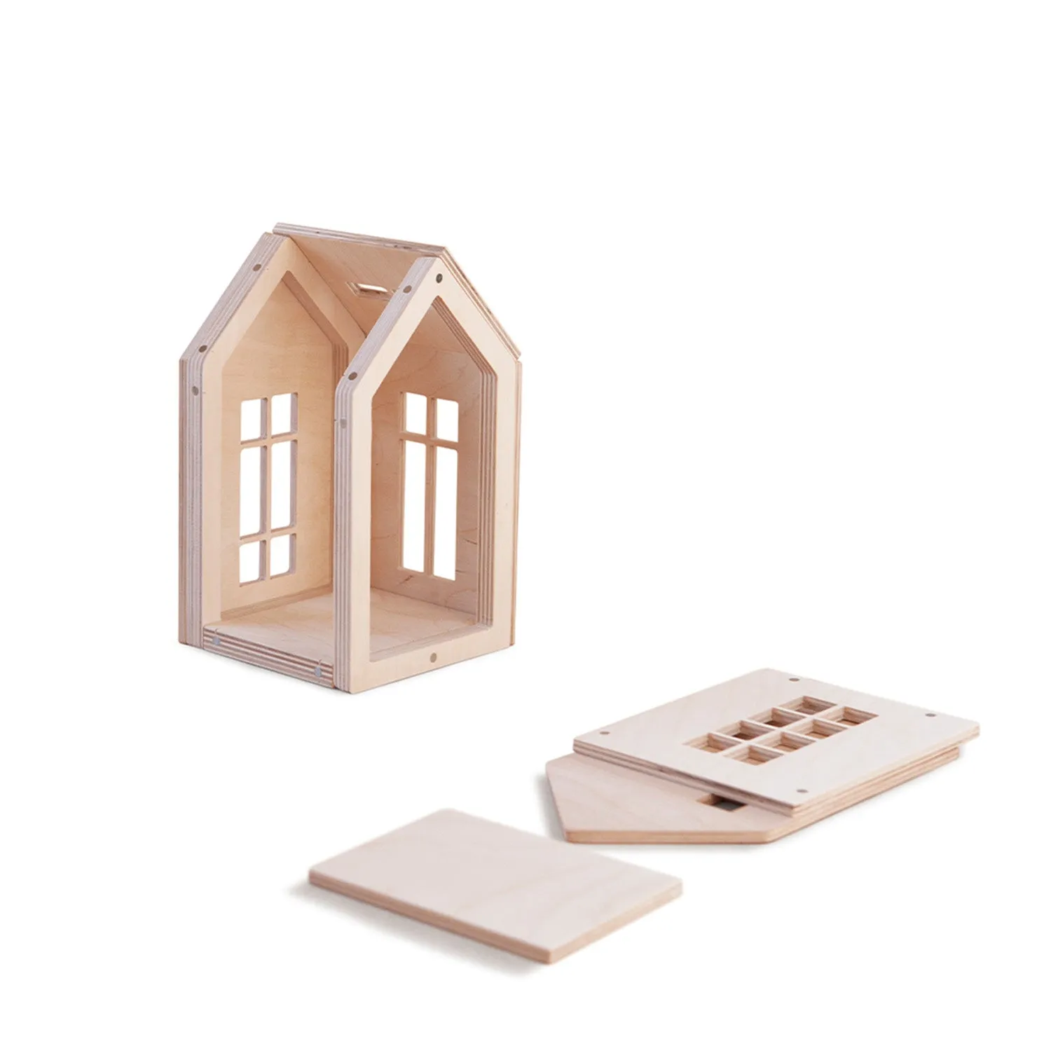 Build and Play Magnetic Wooden Dollhouse