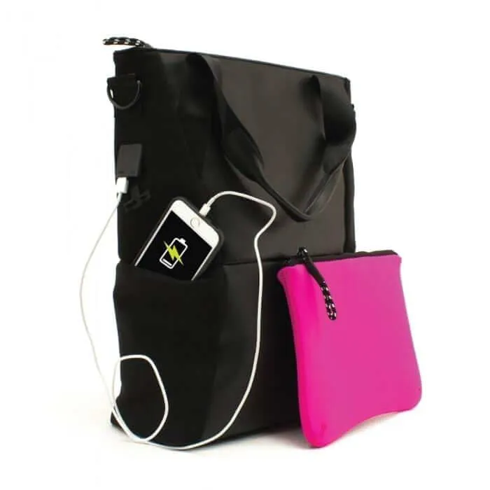 Bulletproof Laptop Shoulder Bag   Power Bank USB Charger