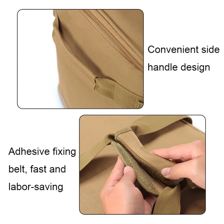 Camping Waterproof Tableware and Kitchenware Storage Bag Multifunctional Picnic Bag(Khaki)