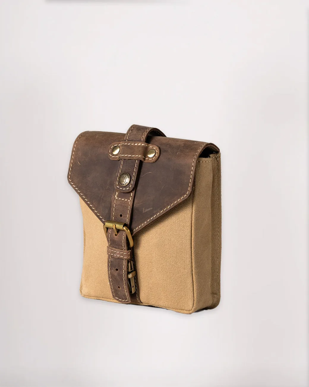 Canvas & Leather Tank Bag - Small