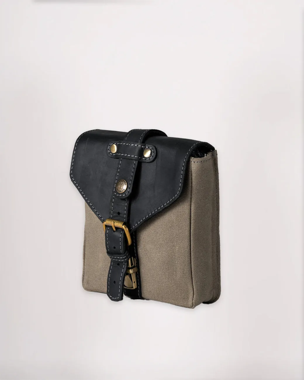 Canvas & Leather Tank Bag - Small