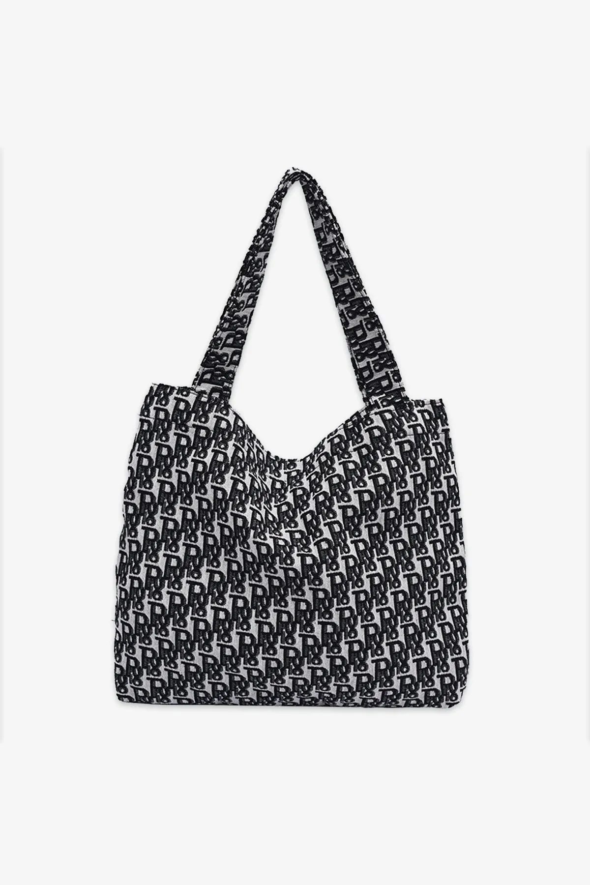 Canvas Printed Trendy Bag (Black) - S22 - WHB0030