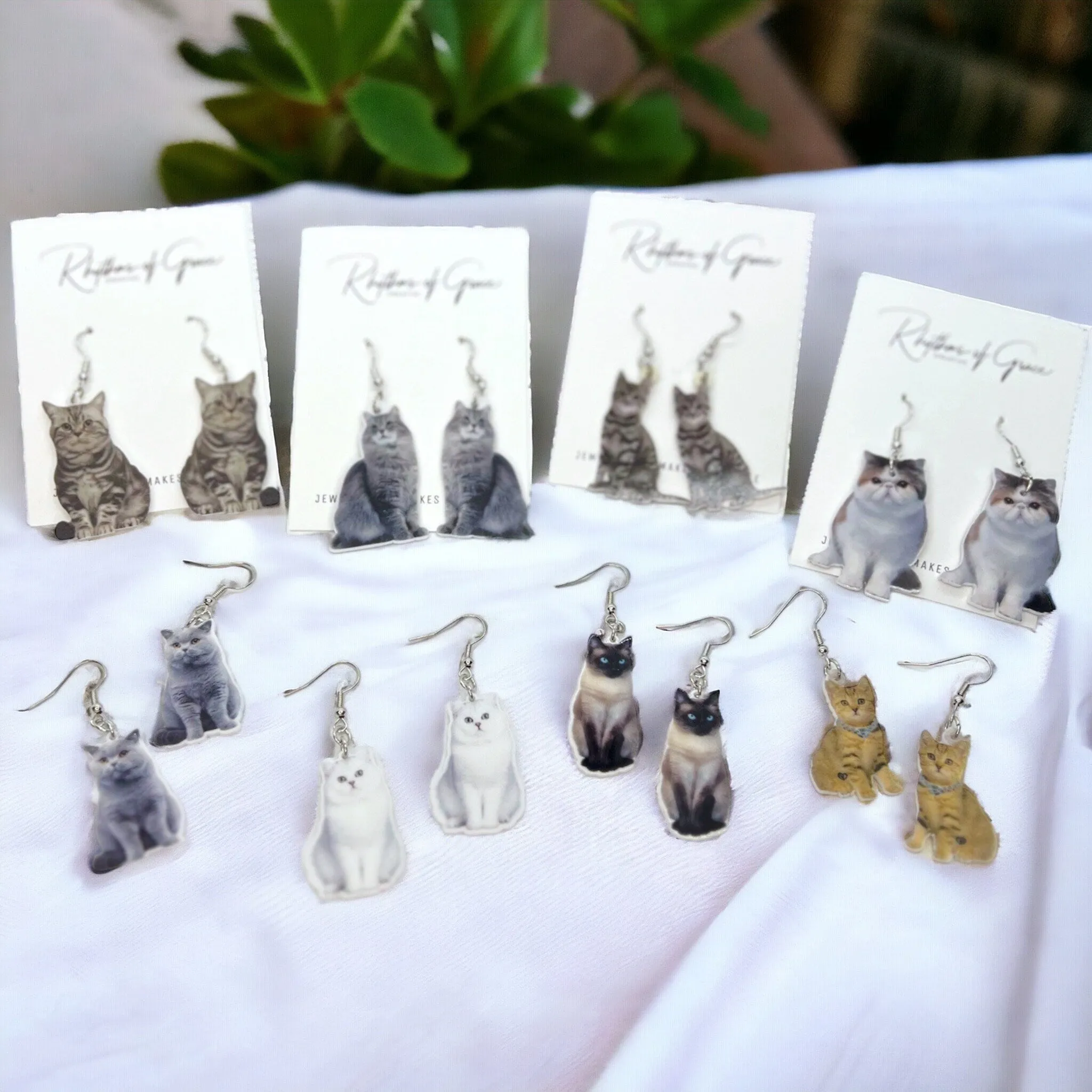 Cat Earrings - Cat Jewelry, Handmade Earrings, Handmade Jewelry, Animal Earrings, Cat Mom, Animal Jewelry, Kitty Earrings, Kitten, Feline