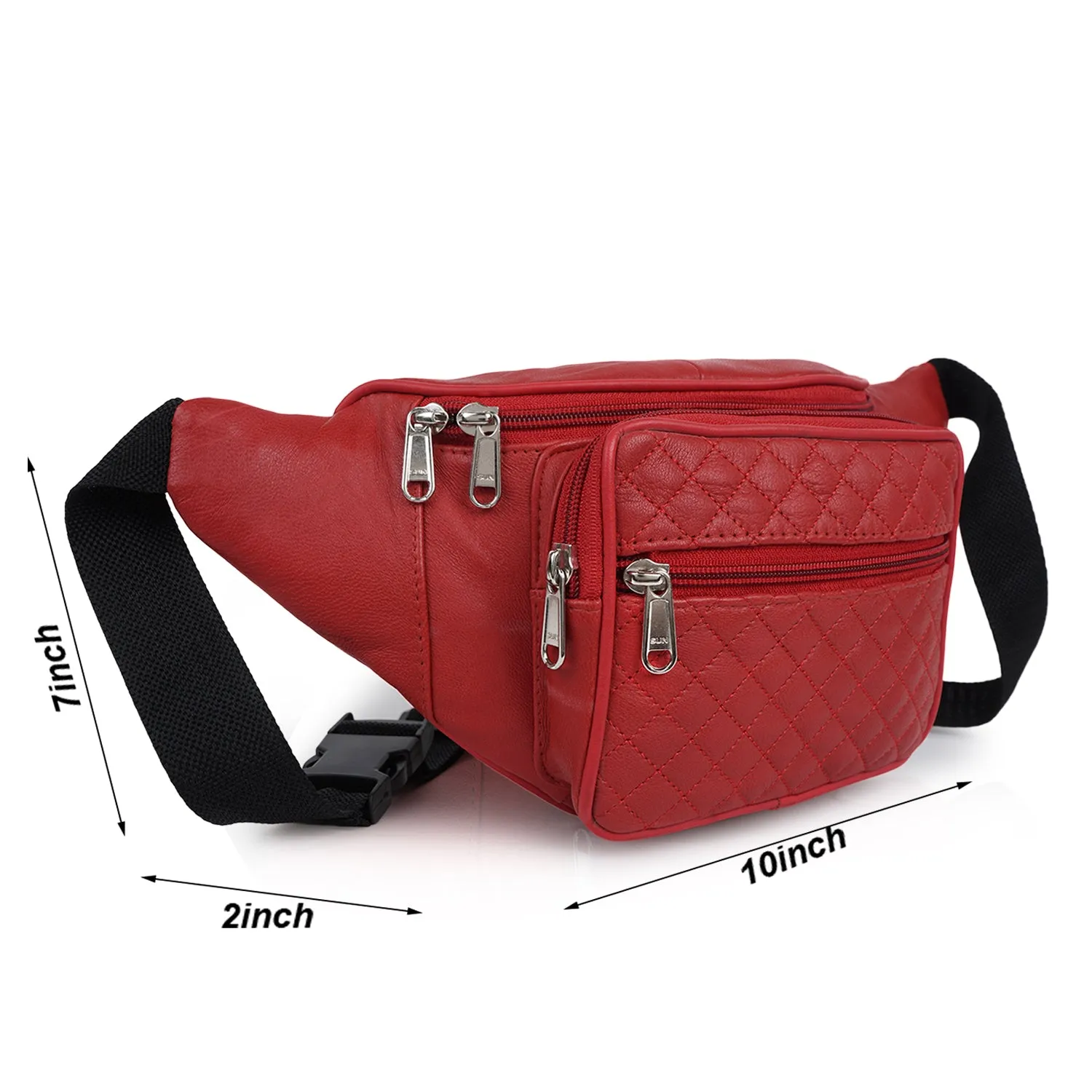 CIMONI Genuine Leather Casual Trendy Design Travel Short Trip Waist Pouch Bag for Unisex