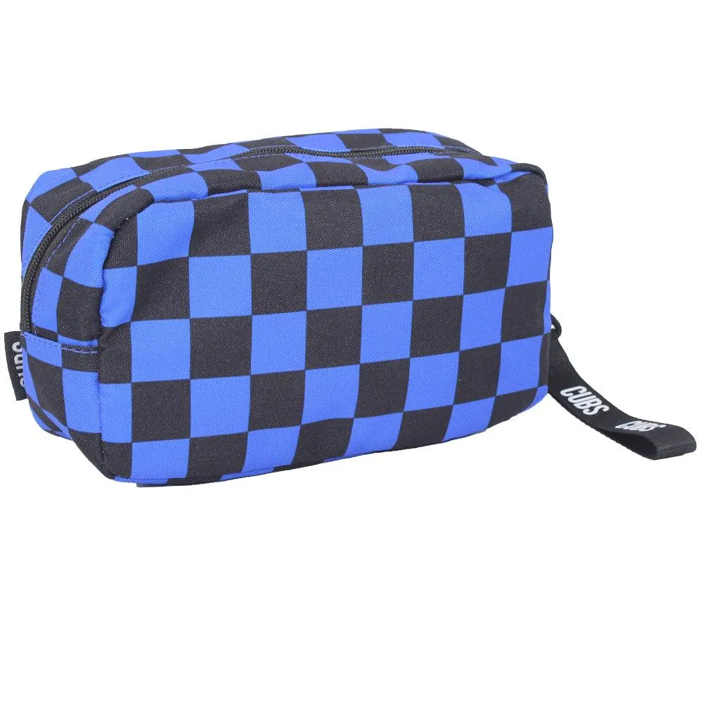 CUBS SEQUIN TIGER BLUE CHECKS PENCIL CASE