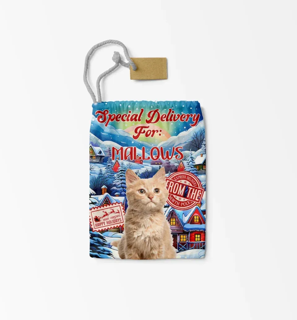 Custom Holiday Christmas Drawstring Bag