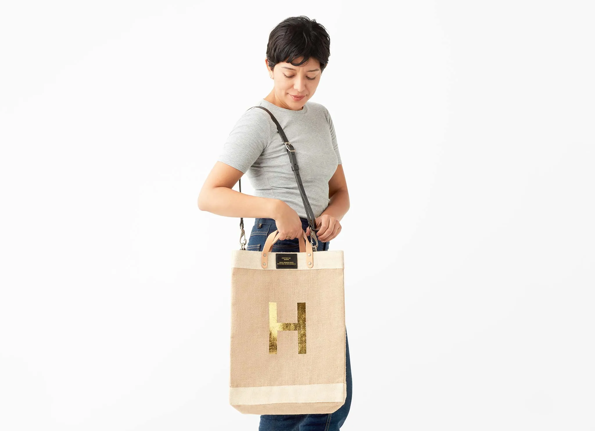 Customizable Gold Foil Detachable Market Bag | Artist Collaboration