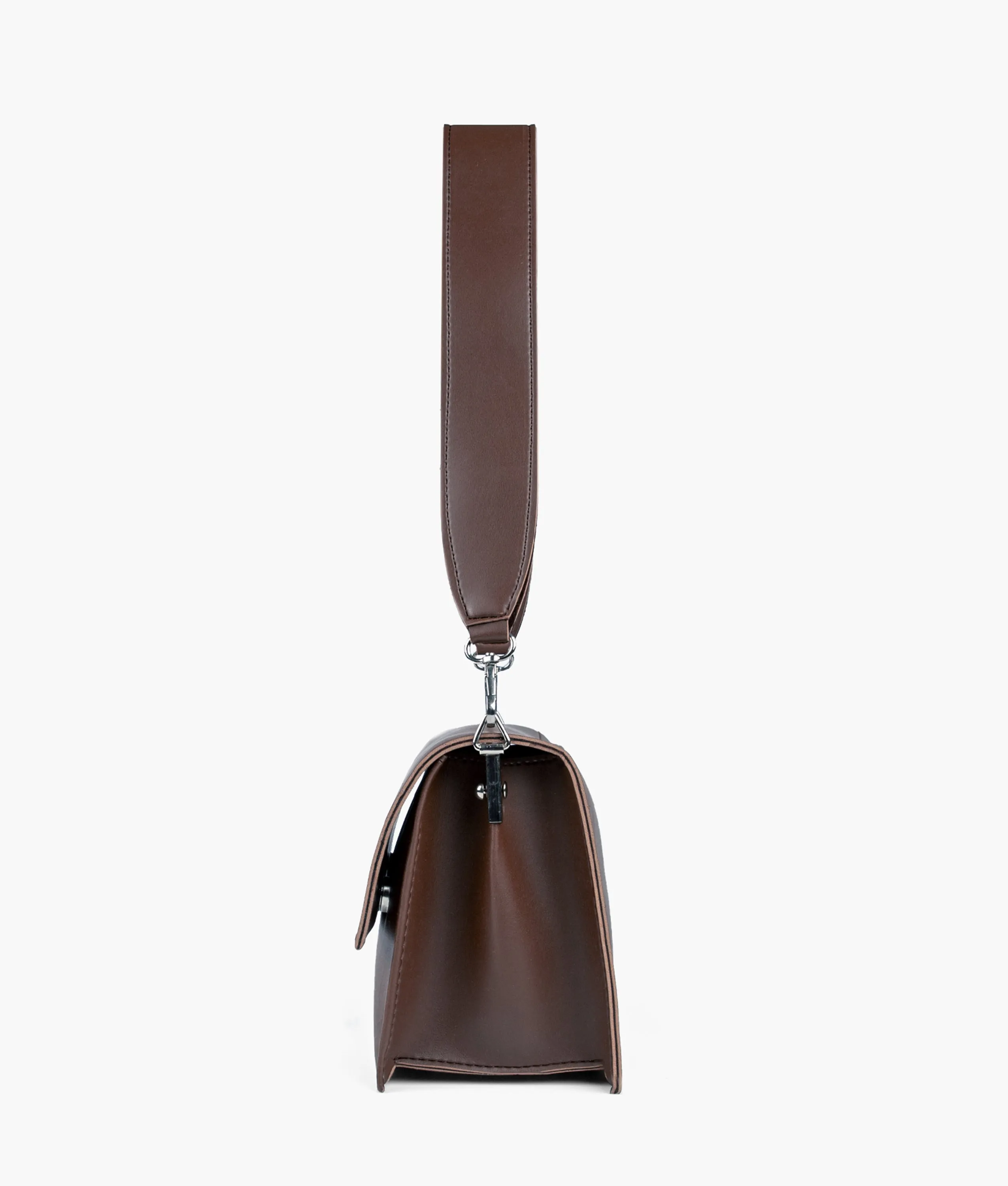 Dark brown mini cross-body bag