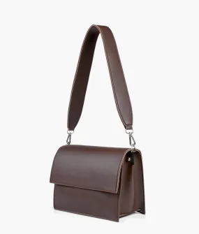 Dark brown mini cross-body bag