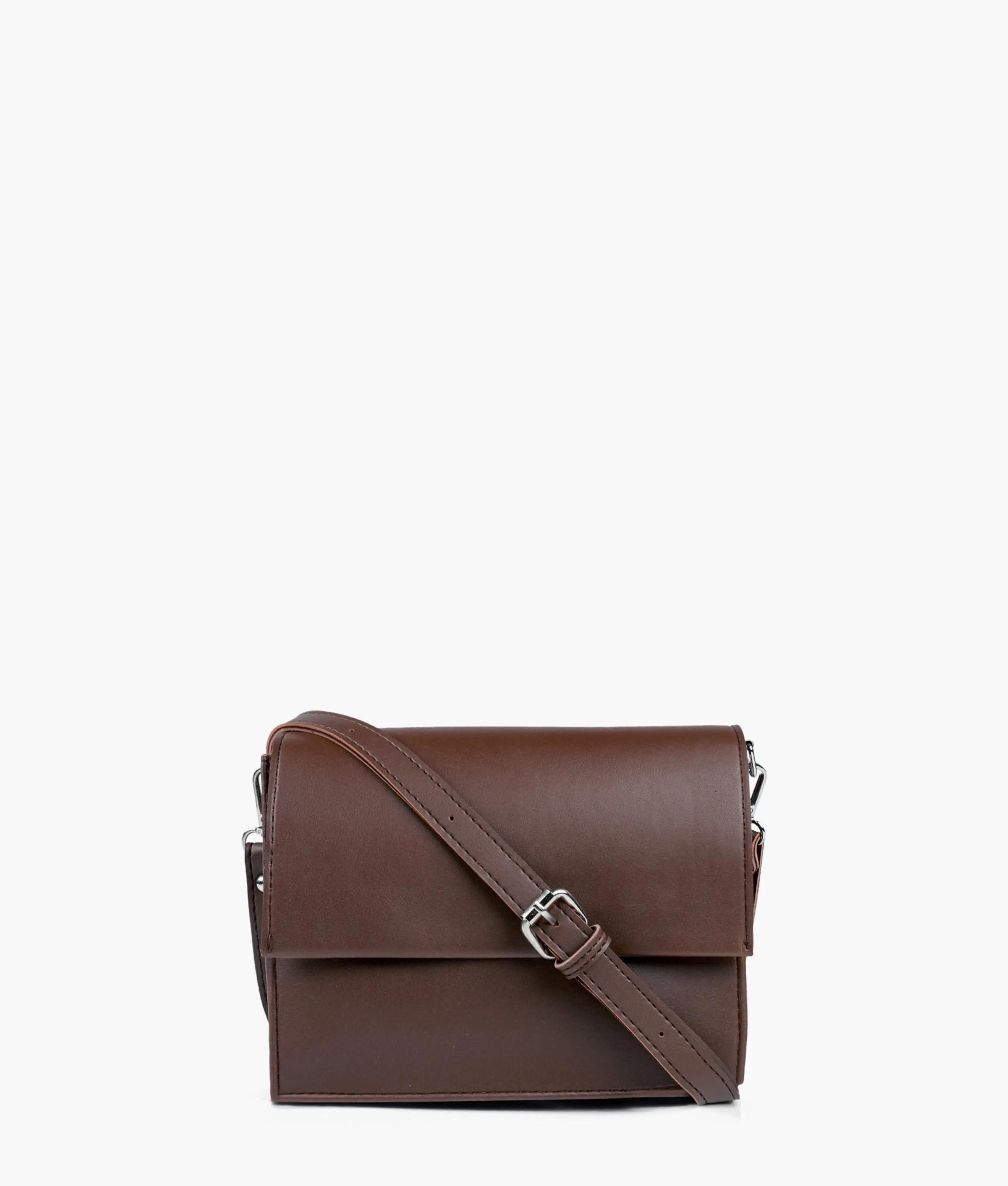 Dark brown mini cross-body bag