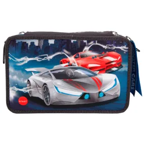 Depesche Monster Cars Triple Pencil Case with LED