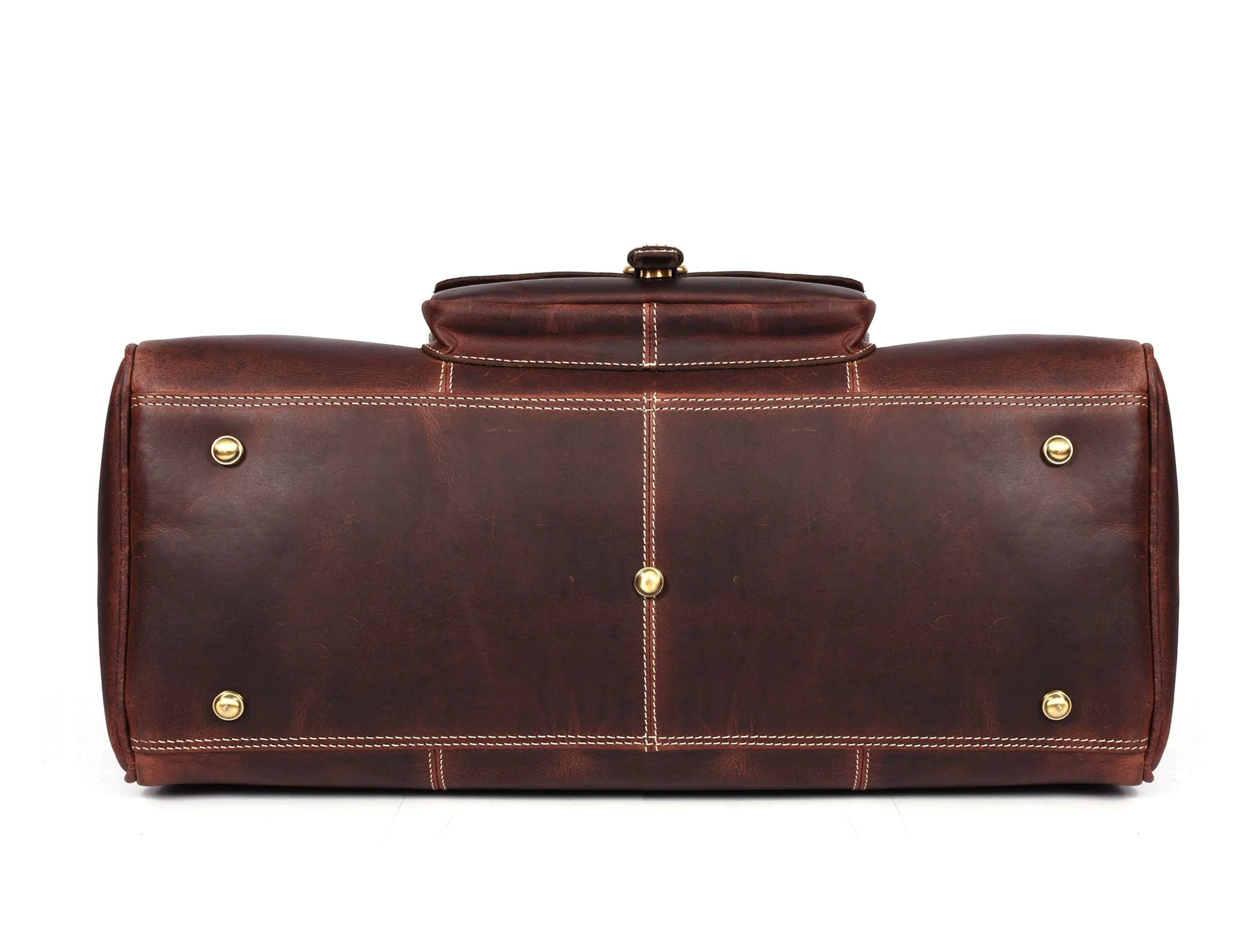 Dorval Leather Travel Bag - Walnut Brown