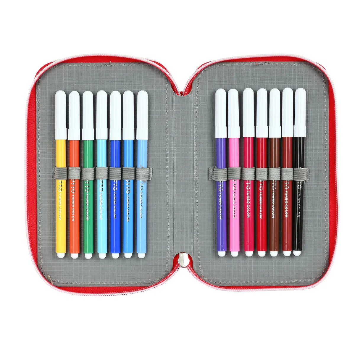 Double Pencil Case Sevilla Fútbol Club Red (28 Pieces)