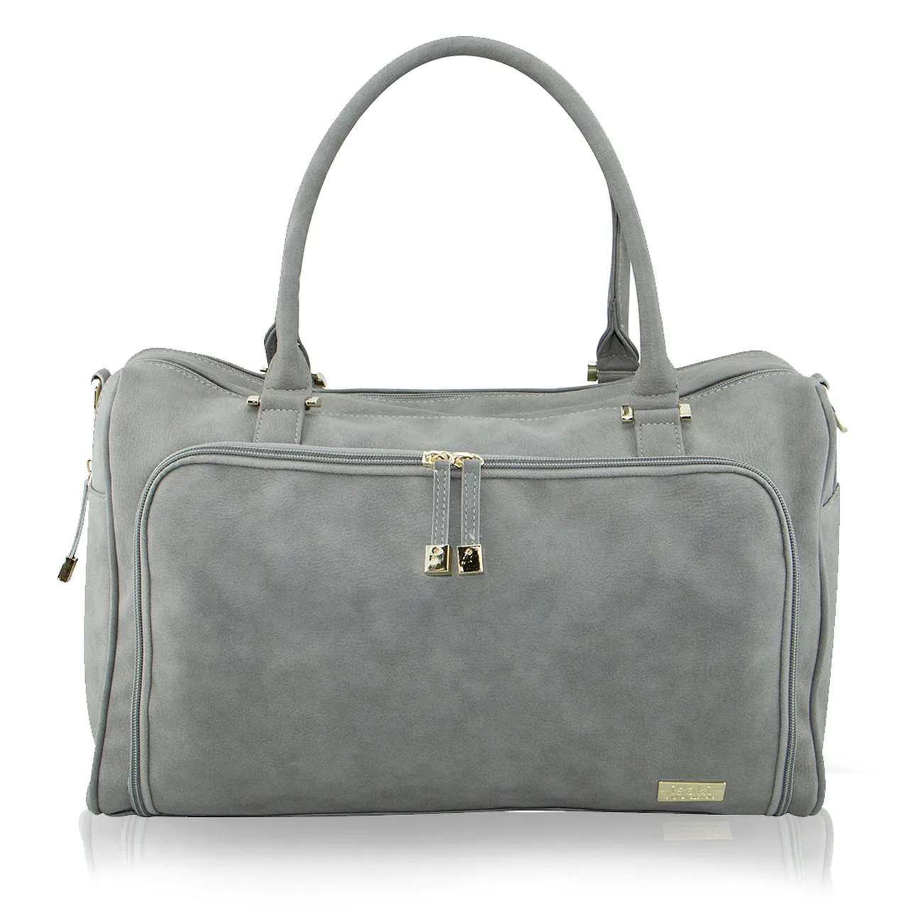 Double Zip Satchel Nappy Bag - Stone