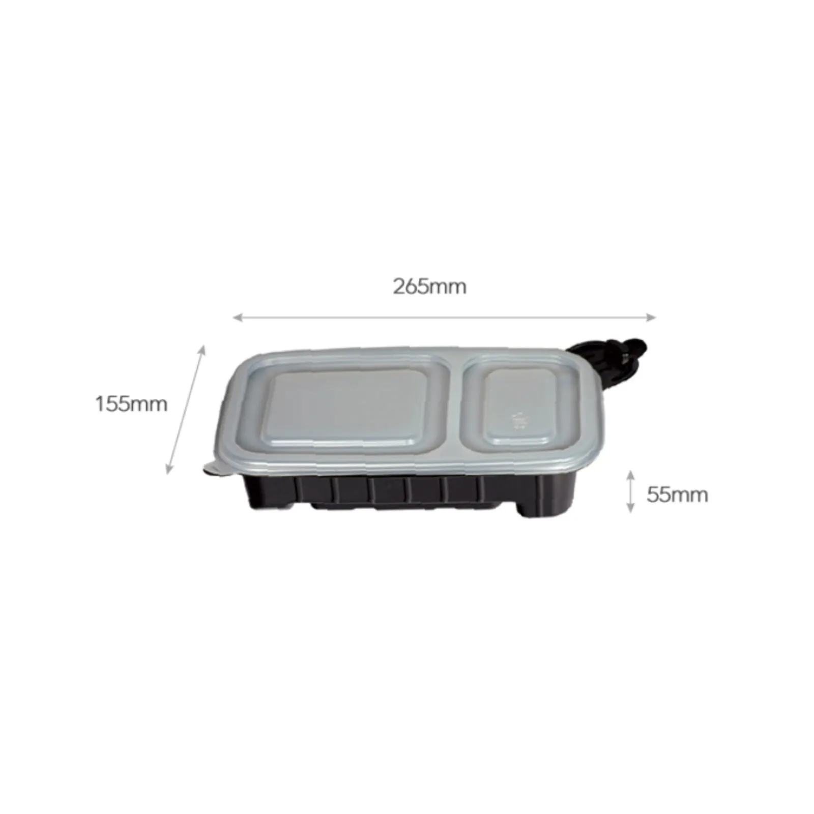 Eco-Friendly Heating Lunch Box Containers 26cm - 100 Pack