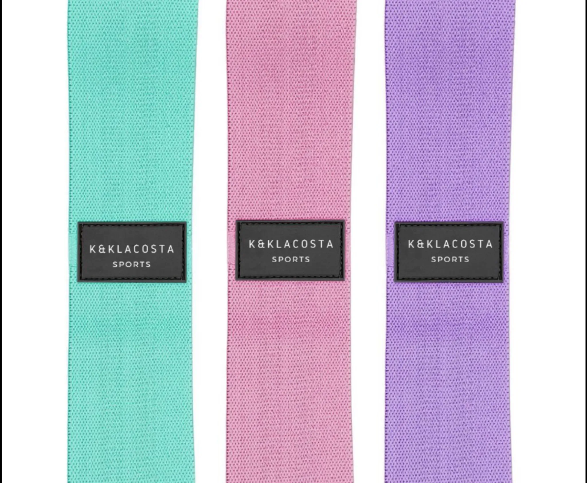 Elastic Resistance Bands for Women Green Pink Purple 3 Pack